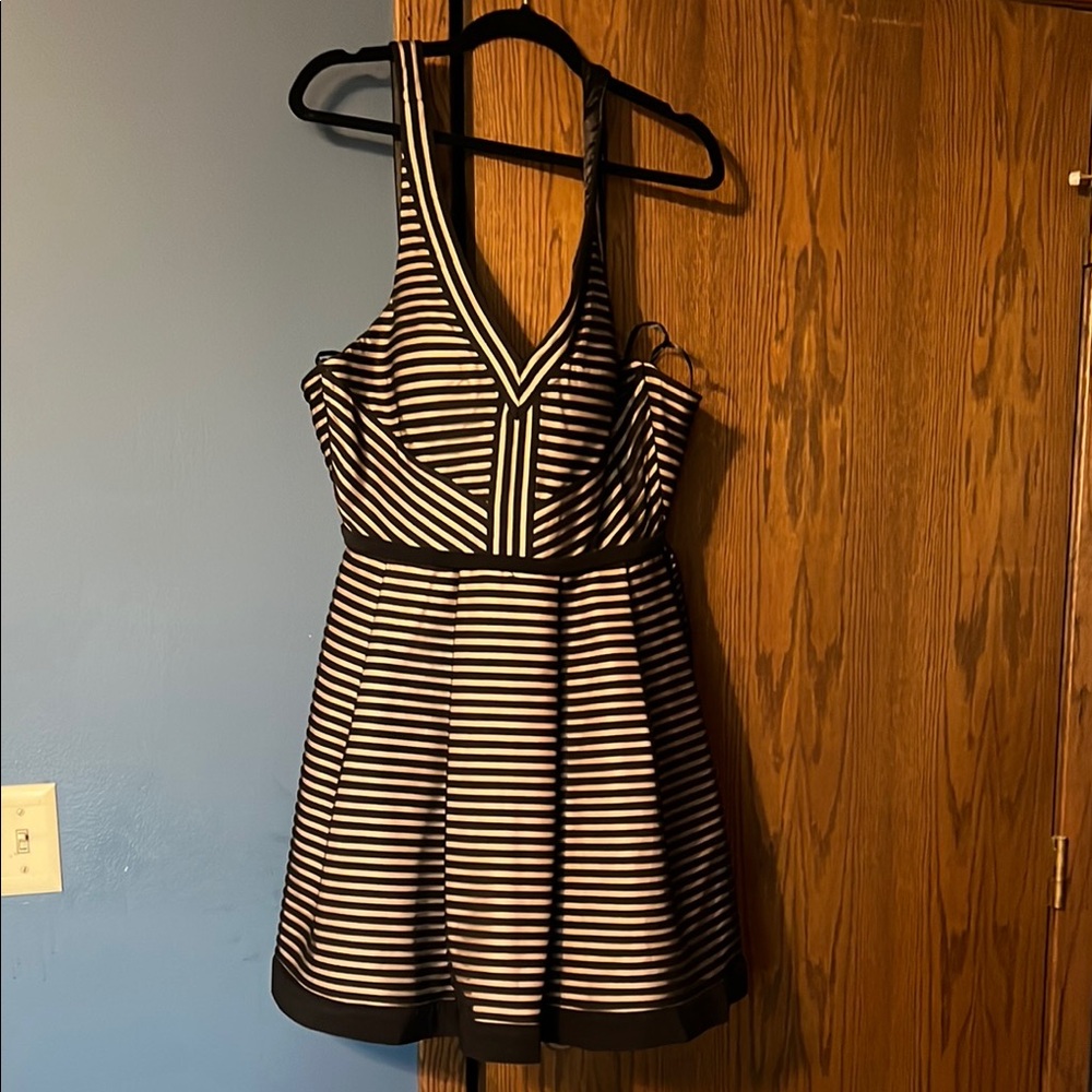 Black and White Striped Dress